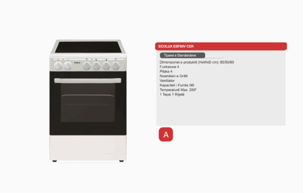 Shporet Elektrik Ecolux - ESF60 CER - Image 2