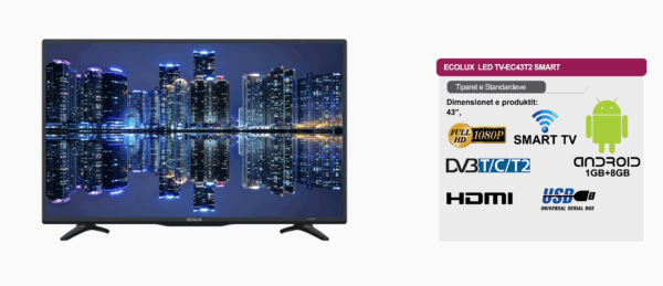 FULL HD SMART TV Ecolux 42"(108cm) - EC42T2 Smart TV - Image 2