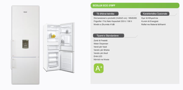 Frigorifer Ecolux - ECO 379FFM - Image 2