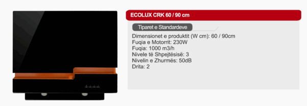 Aspirator Ecolux - CRK BLK 60CM - Image 2