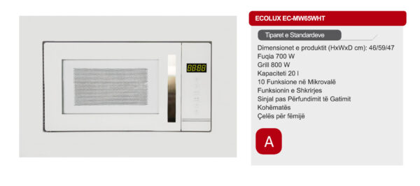 Mikrovalor Montues Ecolux - EC MW65 WHT - Image 2