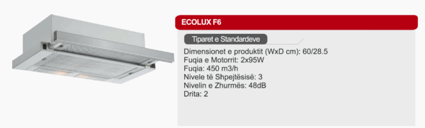 Aspirator Ecolux  - F6 INOX - Image 2