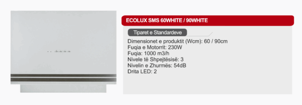 Aspirator Ecolux - SMS WHT 60CM - Image 2