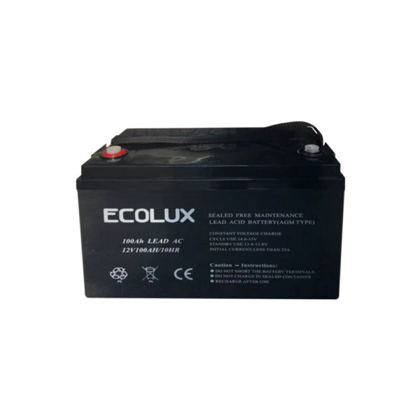 Bateri Ecolux - 100Ah LEAD AC