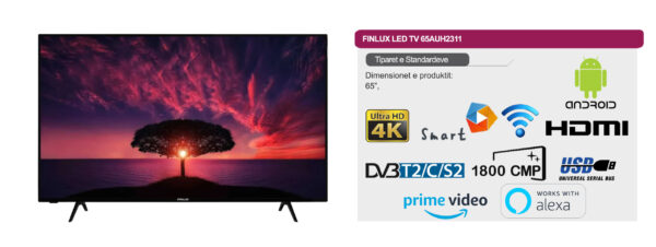 LED TV FINLUX 65"(145cm) - 65AUH2311 - Image 2