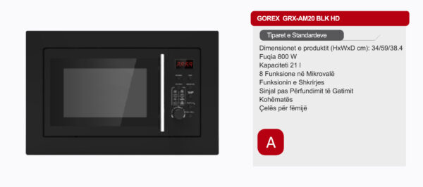Mikrovalor Montues Gorex - GRX AM20BLK HD - Image 2