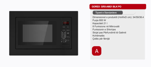 Mikrovalor Montues Gorex – GRX AM21 BLK PO - Image 2