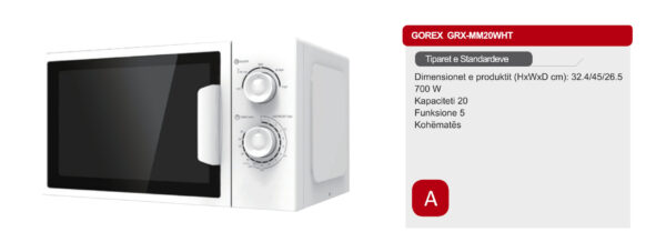 Mikrovalë Gorex - GRX MM20WHT - Image 2