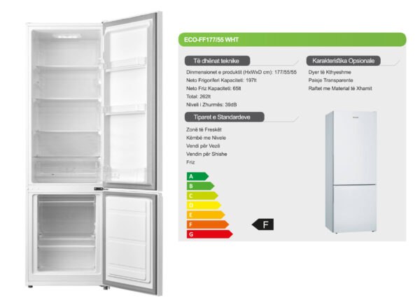 Frigorifer Ecolux - FF177/55WHT - Image 2