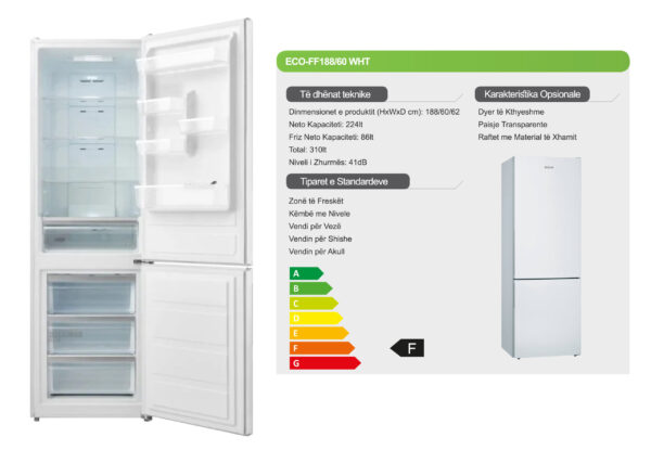 Frigorifer Ecolux - ECO FF188/60 WHT - Image 2