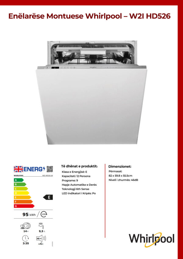 Enëlarëse Montuese Whirlpool - W2I HD526 - Image 2