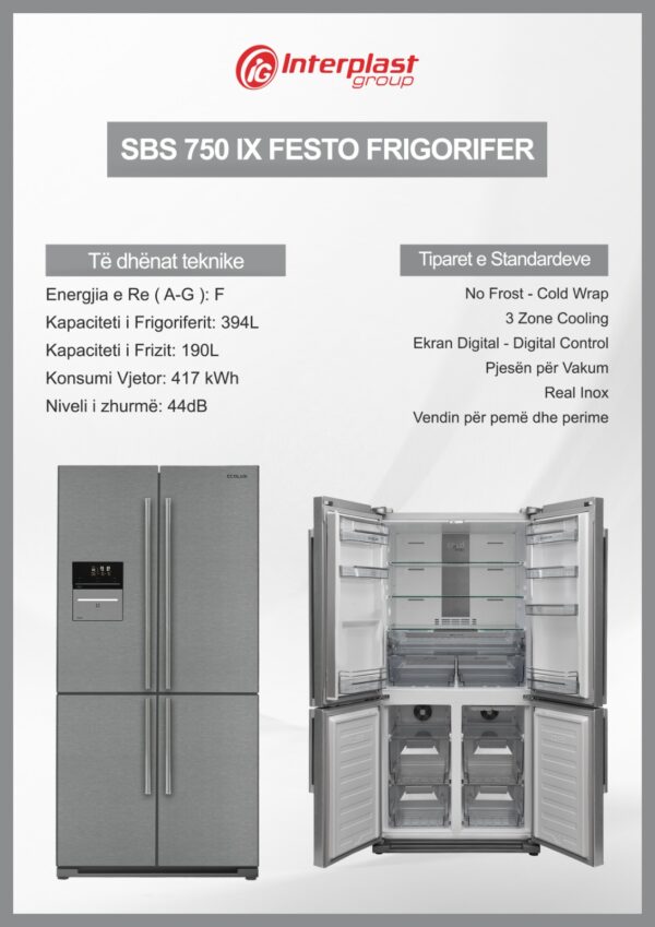 Frigorifer Ecolux - SBS 750 IX FESTO - Image 2