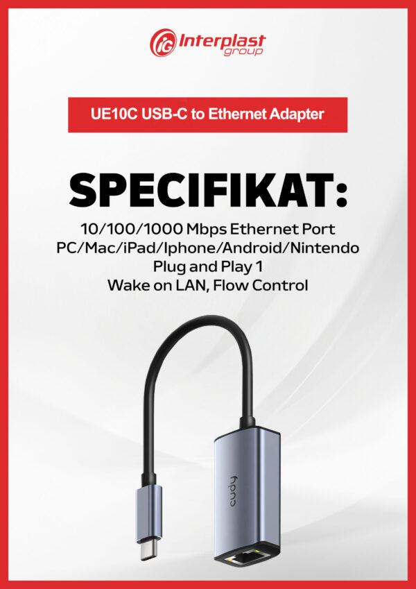 Cudy USB-C to Ethernet Adapter - UE10C - Image 2