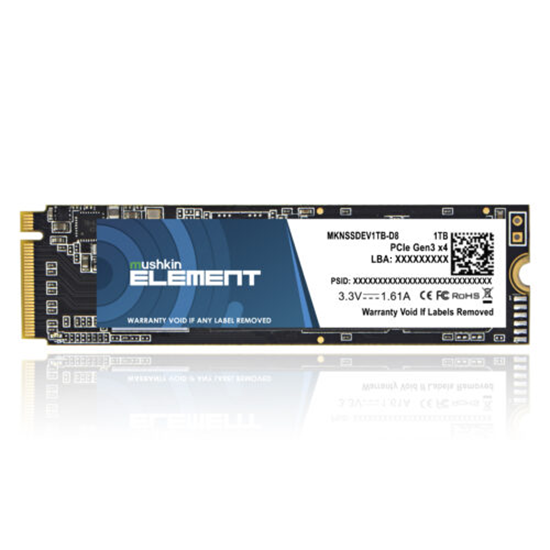 Mushkin SSD, M.2, 1TB, Element PCIe, Gen3x4, NVME